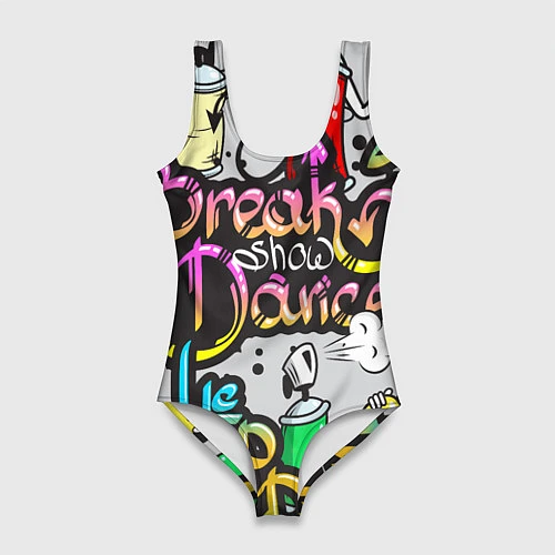 Женский купальник-боди Break Show Dance / 3D-принт – фото 1