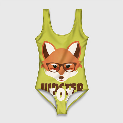 Женский купальник-боди Hipster Fox / 3D-принт – фото 1
