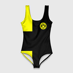 Купальник-боди 3D женский BVB FC: Black style, цвет: 3D-принт