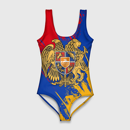 Женский купальник-боди Герб и флаг Армении / 3D-принт – фото 1
