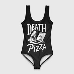 Купальник-боди 3D женский Death By Pizza, цвет: 3D-принт