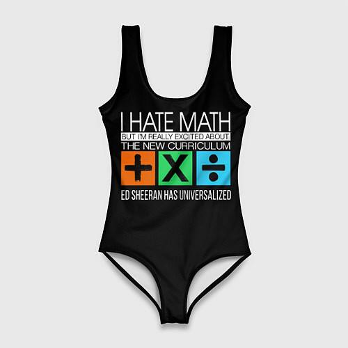 Женский купальник-боди Ed Sheeran: I hate math / 3D-принт – фото 1