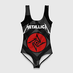 Купальник-боди 3D женский Metallica Star, цвет: 3D-принт