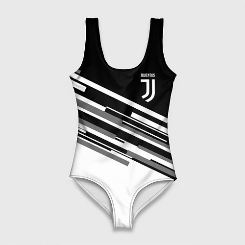 Женский купальник-боди FC Juventus: B&W Line / 3D-принт – фото 1