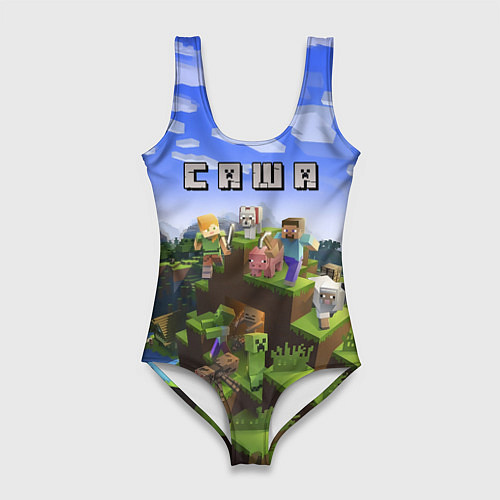 Женский купальник-боди Майнкрафт: Саша / 3D-принт – фото 1