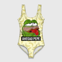 Женский купальник-боди Ahegao Pepe