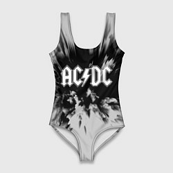 Женский купальник-боди AC/DC: Grey & Black