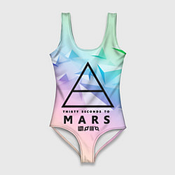 Купальник-боди 3D женский 30 Seconds to Mars, цвет: 3D-принт