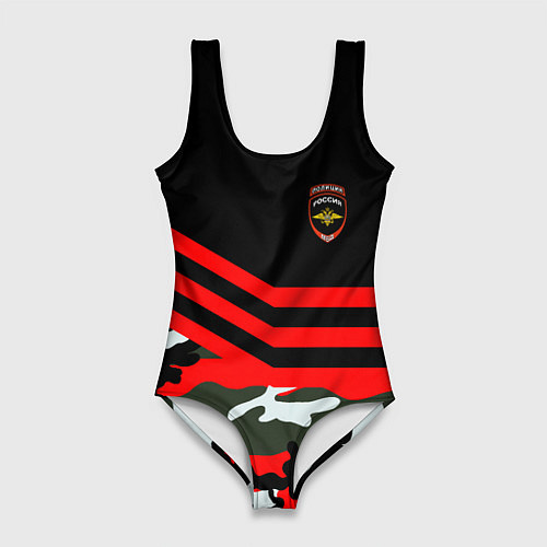 Женский купальник-боди Полиция: Камуфляж / 3D-принт – фото 1