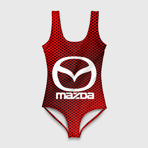 Женский купальник-боди Mazda: Red Carbon / 3D-принт – фото 1