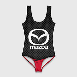 Купальник-боди 3D женский Mazda: Grey Carbon, цвет: 3D-принт