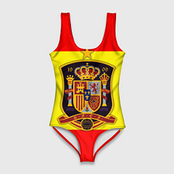 Купальник-боди 3D женский Сборная Испании, цвет: 3D-принт