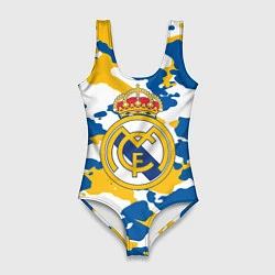 Купальник-боди 3D женский Real Madrid: Camo, цвет: 3D-принт