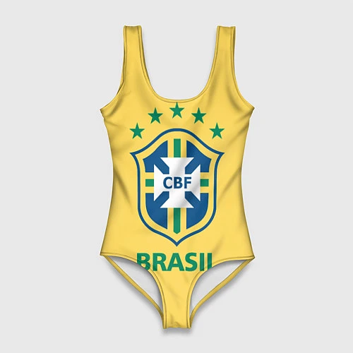 Женский купальник-боди Brazil Team / 3D-принт – фото 1