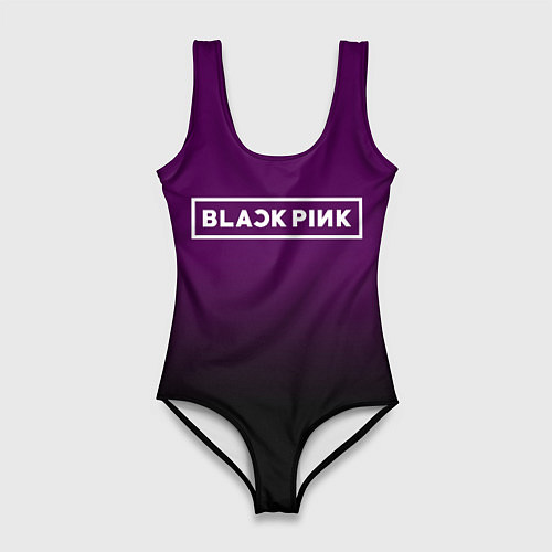 Женский купальник-боди Black Pink: Violet Gradient / 3D-принт – фото 1
