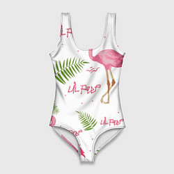 Женский купальник-боди Lil Peep: Pink Flamingo