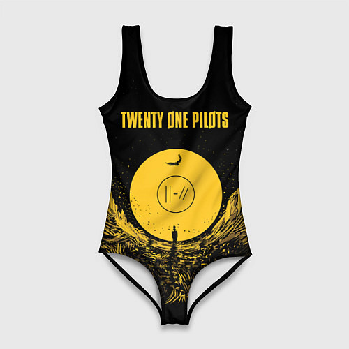 Женский купальник-боди Twenty One Pilots: Yellow Moon / 3D-принт – фото 1