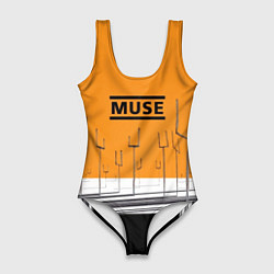 Купальник-боди 3D женский Muse: Orange Mood, цвет: 3D-принт