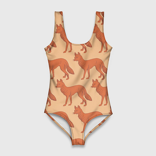 Женский купальник-боди Лисья стая / 3D-принт – фото 1