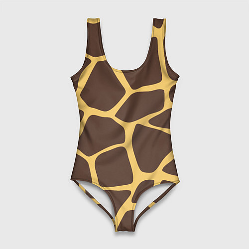 Женский купальник-боди Окрас жирафа / 3D-принт – фото 1