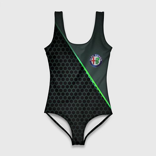 Женский купальник-боди Alfa Romeo / 3D-принт – фото 1