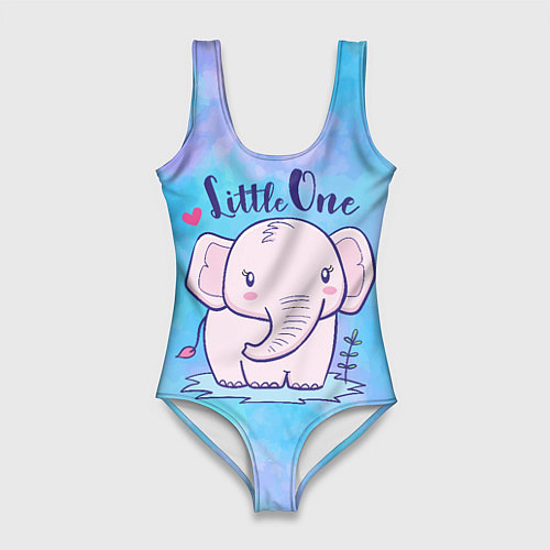 Женский купальник-боди Маленький слоненок / 3D-принт – фото 1