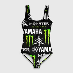 Купальник-боди 3D женский YAMAHA X MONSTER SPORT, цвет: 3D-принт