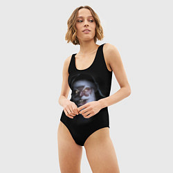 Купальник-боди 3D женский Свирепый кровожадный Санта, цвет: 3D-принт — фото 2