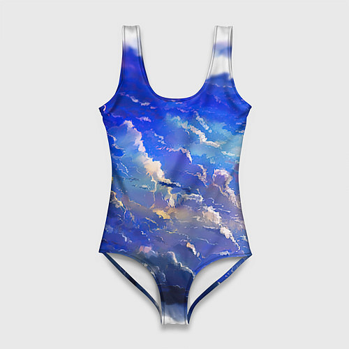 Женский купальник-боди Высокие облака / 3D-принт – фото 1