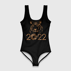 Купальник-боди 3D женский 2022 Tiger Bronze Theme, цвет: 3D-принт