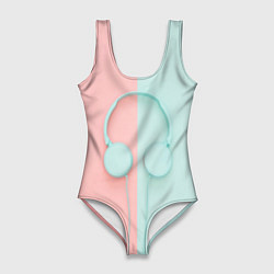 Женский купальник-боди Музыкальное настроение