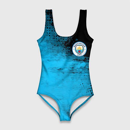 Женский купальник-боди Manchester City голубая форма / 3D-принт – фото 1