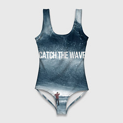 Купальник-боди 3D женский Волна мыслей, цвет: 3D-принт