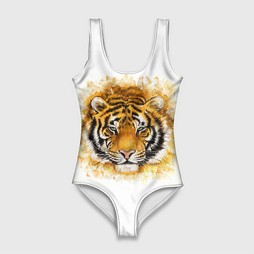 Женский купальник-боди Дикий Тигр Wild Tiger / 3D-принт – фото 1