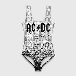 Купальник-боди 3D женский ACDC rock, цвет: 3D-принт