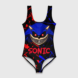 Купальник-боди 3D женский SONIC EXE DARK SONIC, цвет: 3D-принт