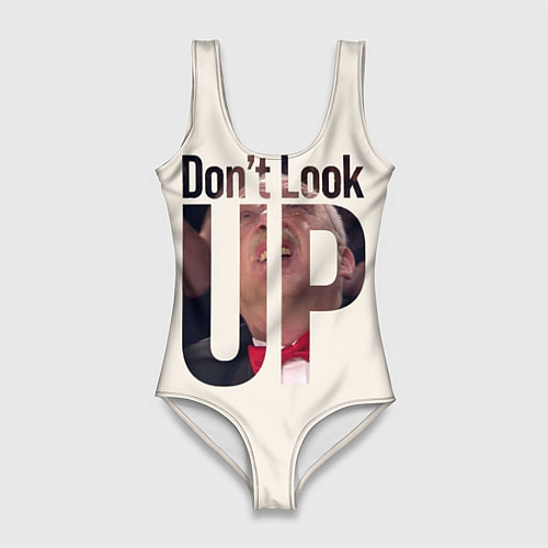 Женский купальник-боди Dont look upНе смотри на вверх / 3D-принт – фото 1