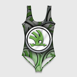 Женский купальник-боди Skoda Carbone Pattern