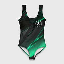 Женский купальник-боди MERCEDES-BENZ AMG NEON STRIPES PETRONAS