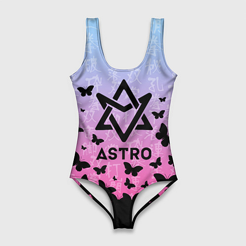 Женский купальник-боди ASTRO БАБОЧКИ / 3D-принт – фото 1