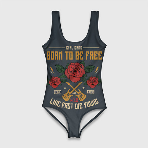 Женский купальник-боди HARD MUSIC / 3D-принт – фото 1