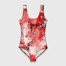 Женский купальник-боди Спортивный камуфляж Пикси - Гранат