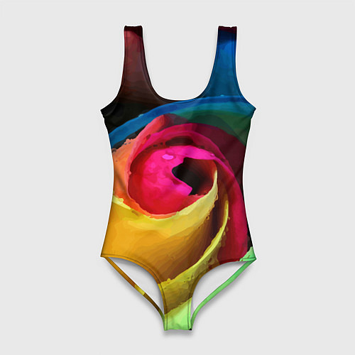 Женский купальник-боди Роза fashion 2022 / 3D-принт – фото 1