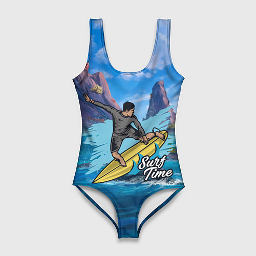 Женский купальник-боди Серфинг Surf / 3D-принт – фото 1