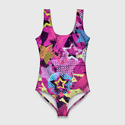 Женский купальник-боди Star Colorful Pattern Fashion Neon