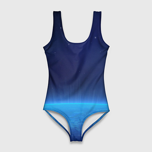 Женский купальник-боди Планета вид из космоса / 3D-принт – фото 1