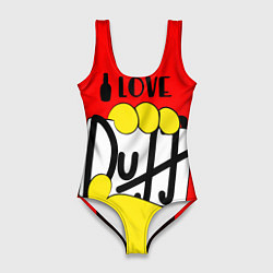 Купальник-боди 3D женский Love Duff, цвет: 3D-принт