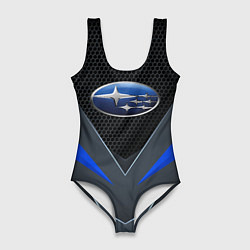Купальник-боди 3D женский Спортивная броня Subaru, цвет: 3D-принт