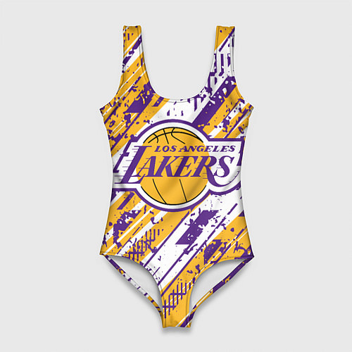 Женский купальник-боди LAKERS ЛОС-АНДЖЕЛЕС ЛЕЙКЕРС / 3D-принт – фото 1