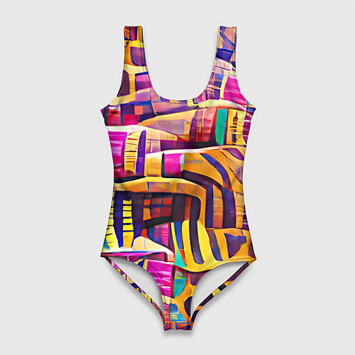 Женский купальник-боди Африканские яркие мотивы / 3D-принт – фото 1